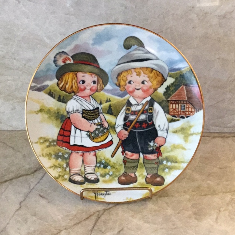 Vintage House of Global Art Dolly Dingle World Traveler Plate Series I.